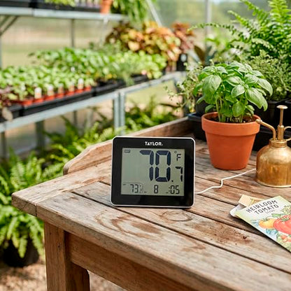 Taylor in/Out Thermometer and Hygrometer with 10 ft Wired Probe