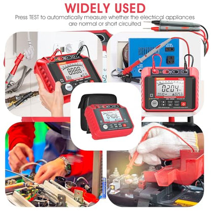 Megohmmeter 1000V Megaohm Meter 20GΩ Insulation Tester, AIOMEST Megohmeter - color: red