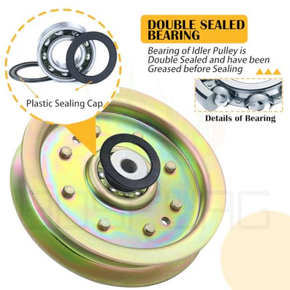01004101 Pulley for Cub Cadet Z Force 44" 48" 50" 54" 60" Tractors - color: L14 1x756-04400