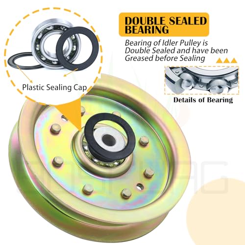 2PK 01004101 Pulley for Cub Cadet Z Force 44" 48" 50" 54" 60" Deck - color: L15 2x756-04400