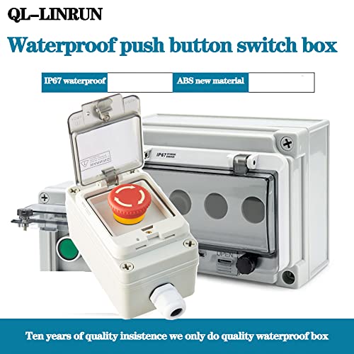 Emergency Stop Button Emergency Stop Switch E-Stop Button Station Box 22mm - color: Red instantaneous switch box
