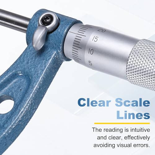 HARFINGTON Metric Outside Micrometer 75-100mm Range +/-0.01mm Accuracy,Blue - size: 75-100mm