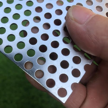 Aluminum Perforated Metal Sheets 16 Gauge 11.8 inch by 5.9 inch Expanded Metal Mesh Aluminum Opening 1/5" 0.2 inch (About 5 mm) Perforated Steel Sheet Mesh Screen Decorative - size: 11.8" X 5.9"