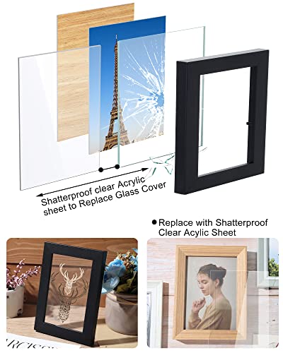 120 Pieces 1mm Thick Acrylic Sheets 5 x 7 Inch Acrylic Clear Sheet for Craft Projects Picture Frame Glass Replacement Projects Display Painting Party Wedding Festival