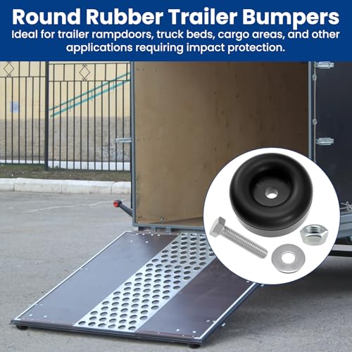 4 Pack Anti-Vibration Rubber Foot Pads with Screws & Lock Nuts - size: 1 x 2.5 Inch, 4 Pack