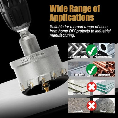 1-1/4''(35mm) TCT Hole Saw,Tungsten Carbide Hole Saw with Titanium-Plated Pilot Drill bit for Hard Metal,Alloy,Aluminum,Stainless Steel,Plastic,Iron - size: 1-1/4''(35mm) (1PCS)