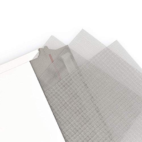 TIMESETL 3 Pcs Stainless Steel Woven Wire 5 Mesh - 12" x 8"(30x21cm) Metal Security Guard Garden Screen Cabinets Mesh - size: 12" x 8" 5 Mesh