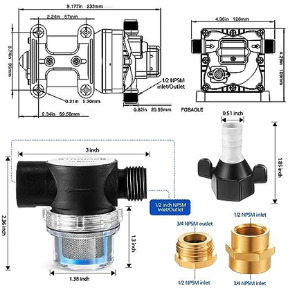 Water Pressure Booster Pump 110V 5.5GPM 70PSI Self Priming Water Pump - color: Silver, size: Medium