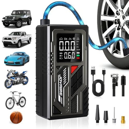 Air Pump for Balls, Car, 12V & 4000mAh Battery, 150PSI Max Pressure