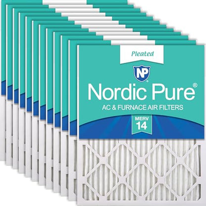 Nordic Pure 20x24x1 Pleated MERV 14 Air Filters 12 Pack - style: MERV 14