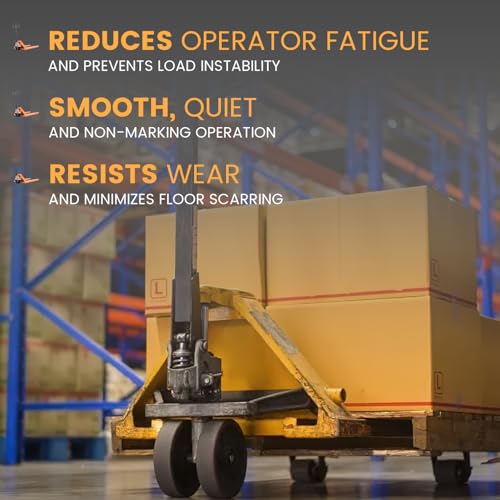 PTH50 Pallet Jack Wheel Replacement Kit Set Complete Fit for Crown PTH50 Pallet Jacks and Most Standard Pallet Jacks, with A Load Capacity of 5500 lbs