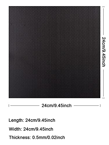 Kalolary Carbon Fiber Board Plate 240 X 240 X 0.5 MM, Carbon Fiber Sheets - size: 240 X 240 X 0.5 mm, style: Plain weave