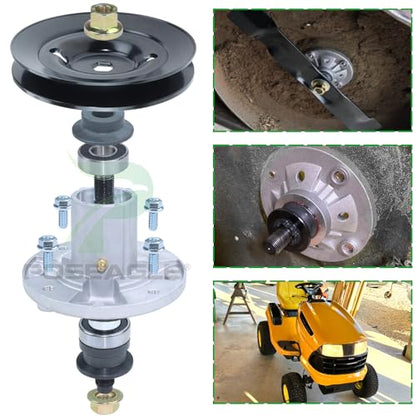 GY21098 Spindle Assembly for John Deere D140 D160 E140 LA145 Deck - color: A9 1xSpindle+1xGX22616