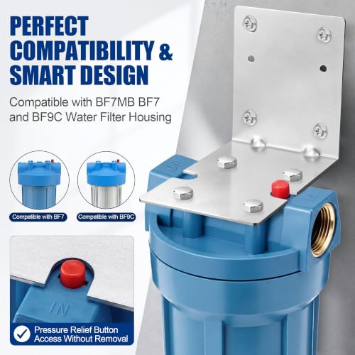 Filter Bracket Compatible with Big Blue 10/20 in BF7/BF9C Housings