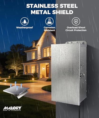 MALORY 900W Low Voltage Transformer(19''H) - size: 900W Transformer only