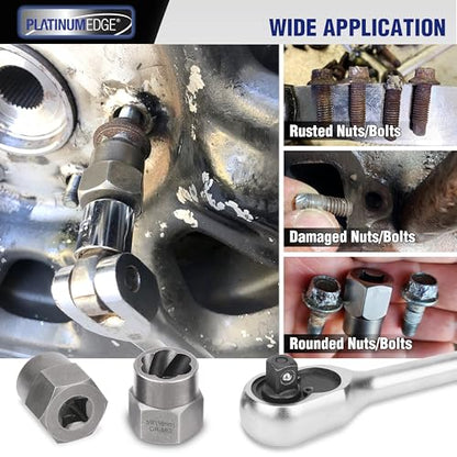 PLATINUMEDGE 13 Pieces Impact Bolt & Nut Remover Set