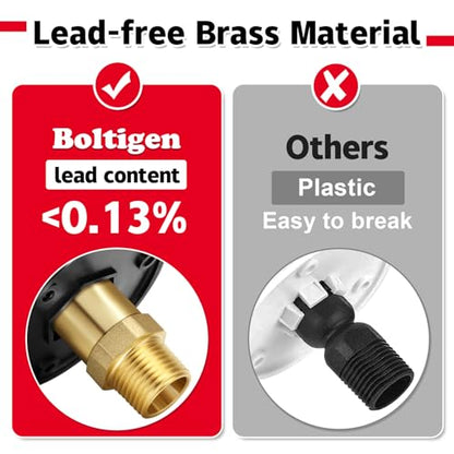 RV City Water Inlet with Check Valve, 3/4 NH Female to 1/2 NPT Male Black Flange RV Fresh Water Inlet, Lead-free Brass RV Water Connection Inlet with Dust Plug for RV Camper Motorhome Trailer Marine - color: Black Small Flange