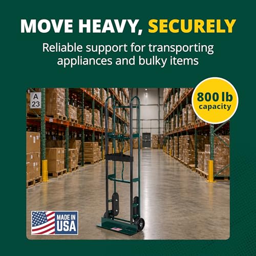 Harper Trucks 6781 Appliance Hand Truck, Dark Green