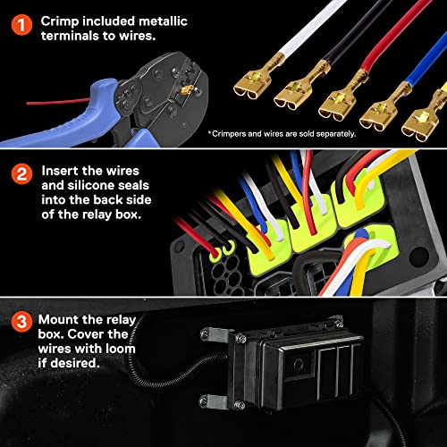 True MODS 12V Automotive Waterproof Fuse Relay Box 5-Pin Relay Block Kit - style: Fuse/Relay Kit
