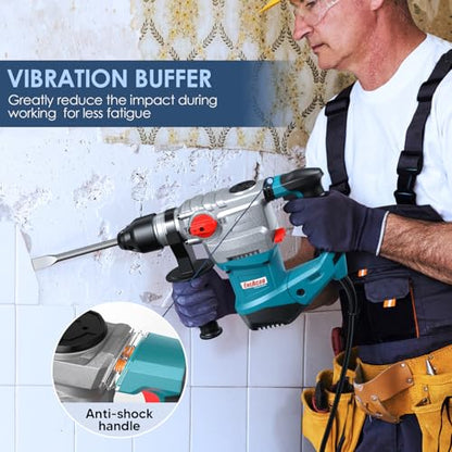 ENEACRO 1-1/4 Inch SDS-Plus 13 Amp Heavy Duty Rotary Hammer Drill