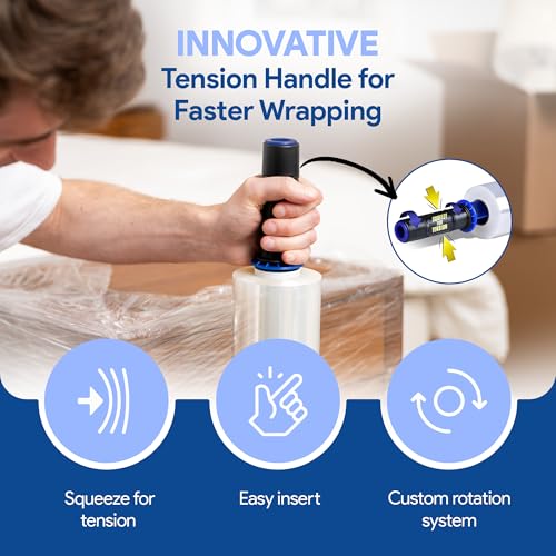 International Plastics Co. 15'' Stretch Wrap with Rotating Handles - size: 1 Pack, style: Extended Handles