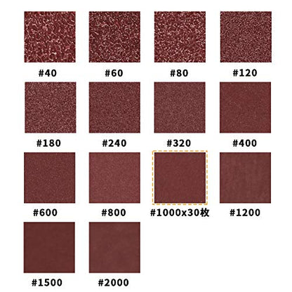SPEEDWOX 30 Pcs Hook and Loop Triangle Sandpaper 1000 Grit 80mm 3-1/8 Inches for Oscillating Multi Tool Detail Sander Sanding Discs Triangle Sanding Pads - style: 1000 Grit