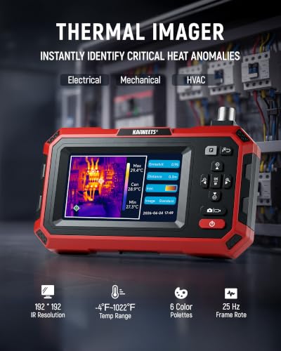 KAIWEETS 2-in-1 Thermal Imaging Camera, Borescope, 192×192 IR, 0.21in Probe