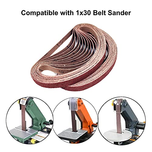 1x30 Sanding Belt 80 Grit, 24 Pack - color: 80 Grit, size: 1x30in