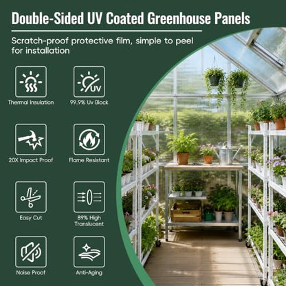 Daltack 14 Pack 6'FT x 2'FT x 0.24" in Polycarbonate Greenhouse Panels