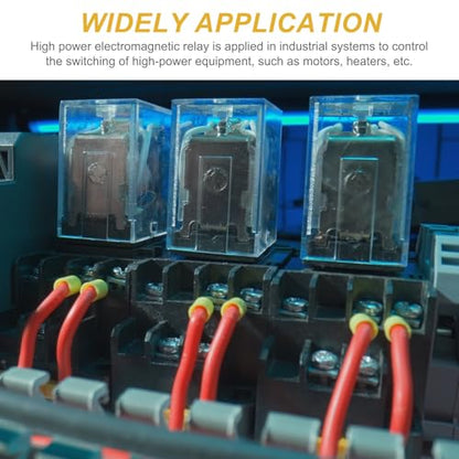 Generic AC220V 30A Electromagnetic Relay, High Power Relay DPDT 2NO 2NC 8 Terminals Din Rail Mounting