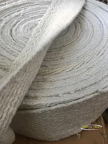 Customized Pipe Fireproof and Heat Insulation Tape Ceramic Fiber Tape Flat Rope Cloth Belt for Exhaust Pipe 5 Meters 2mmx30mmx5000mm