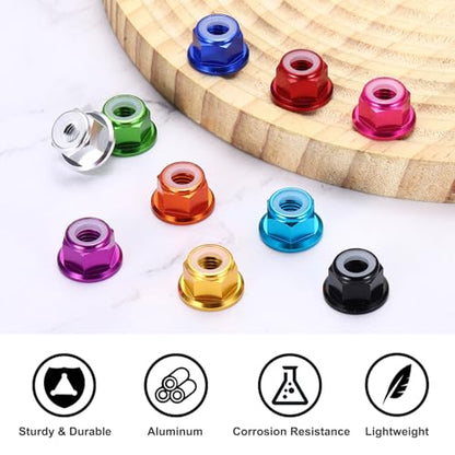 MECCANIXITY 10 Pcs M8 Aluminum Nylon Locking Nuts M8 x 1.25mm Gold Tone - color: Gold Tone, size: M8x1.25mm