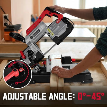 PowerSmart Portable Band Saw, 10A Variable Speed, 5" Cutting Capacity