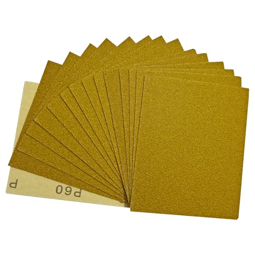40 Pcs 1/4 Sheet Sandpaper, 60 Grit Premium Sand Paper for Wood Metal Automotive, 5.5" x 4.5", Wet/Dry Use, Palm Sander & Hand Sanding - style: Gtit 60