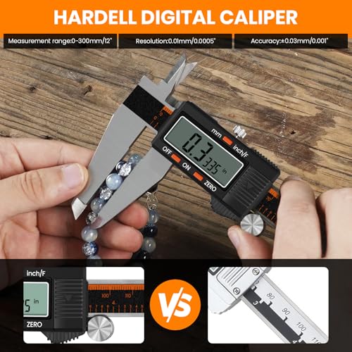HARDELL Digital Caliper 12 Inch, Micrometer Calipers with Large LCD Screen - size: 12 Inch