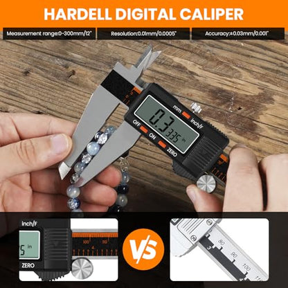 HARDELL Digital Caliper 12 Inch, Micrometer Calipers with Large LCD Screen - size: 12 Inch