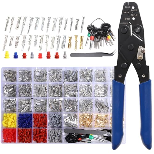 950Pcs Pin Connector Terminal Kit Crimping Tool Automotive Set
