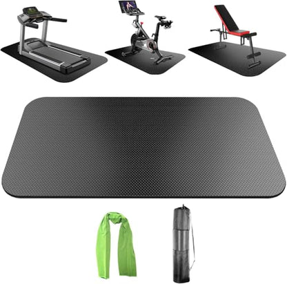 Bike Mat,Treadmill Mat,Compatible for Elliptical,Exercise Bikes, Stationary Cycles,Spin Bike,Under Exercise Bike Trainer Pad for Indoor Stationary Gym Fitness Equipment Hardwood Floor Protector - size: 74.8" x 32"