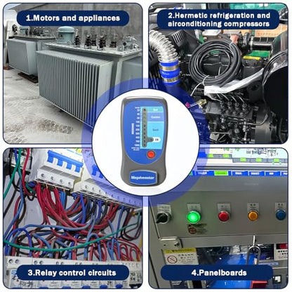 Insulation Tester/Megohmmeter，Maximum measurable Range: up to 1000 megohms，The Megohmmeter can be Used with Motors, Electrical appliances, Electrical Instruments, etc., for Insulation Testing