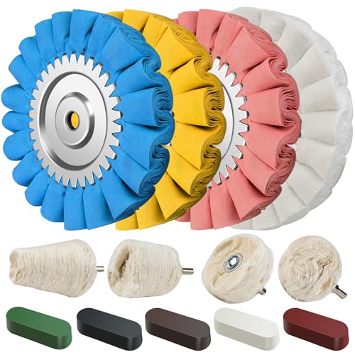 13 PCS 8" S-Shape Airway Buffing Kit, Flange-Free One-Piece Hub - size: 13PCS Upgraded S-Shape Set