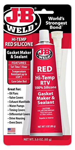 J-B Weld 31314 Red High Temperature RTV Silicone Gasket Maker and Sealant - 3 oz. - size: 3 Ounce