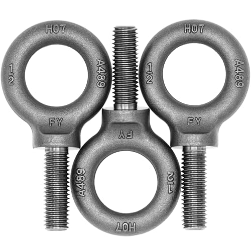 3 Pcs Lifting Shoulder Eye Bolts 1/2"-13 X 1-1/2" - color: Self Colored, size: 1/2"-13 X 1-1/2"