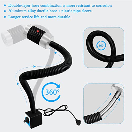 Magnetic Work Light, Flexible Gooseneck LED Lamp with Strong Magnetic Base, 900 Lumen Magnetic LED Light for Lathe CNC Milling, Drill Press, Industrial Lighting
