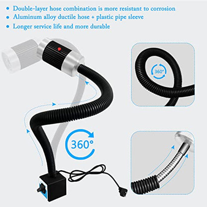 Magnetic Work Light, Flexible Gooseneck LED Lamp with Strong Magnetic Base, 900 Lumen Magnetic LED Light for Lathe CNC Milling, Drill Press, Industrial Lighting
