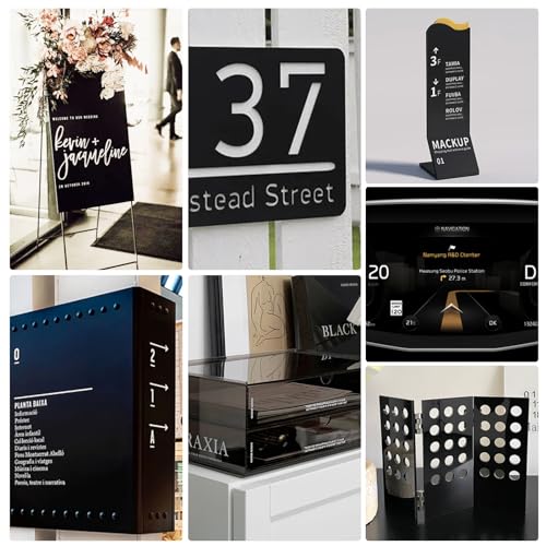 KINLINK 12x16 Plexiglass Sheets 1/8 inch Thick - 3mm Black Cast Acrylic Sheet, Plastic Board Polycarbonate Sheet for DIY Project, Craft, Table Top, Acrylic Sign and Wedding Invitation 4 Pack - color: Black, size: 12x16