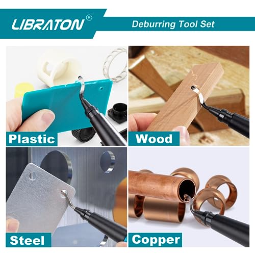 LIBRATON Deburring Tool with 11 High-Speed Steel Blades - style: 11Blades(Mixed 3 Types) B
