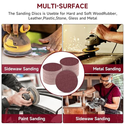 100PCS 5 Inch Sanding Discs 120 Grit Sandpaper for Orbital Sander - style: Aluminum oxide-No Hole