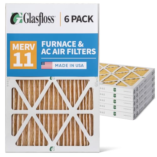 Glasfloss ZL 12x20x2 MERV 11 AC Furnace Pleated Air Filters. Box of 6 - size: 12x20x2 | 2" Filters | 6 Pack