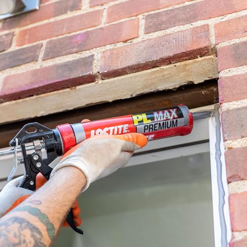 Loctite PL Premium Max Construction Adhesive, 9 fl oz Cartridge, 12 Pack - Versatile Construction Glue for Wood, Concrete, Stone & More - size: 12 Pack