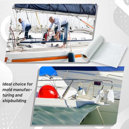 1708 Biaxial Fiberglass Cloth 8 in Wide x 10 yd Long Fiberglass Mat Roll Molding Roofing Boat Repair Kit Resin & Epoxy Compatible - size: 8 in X 10 Yard